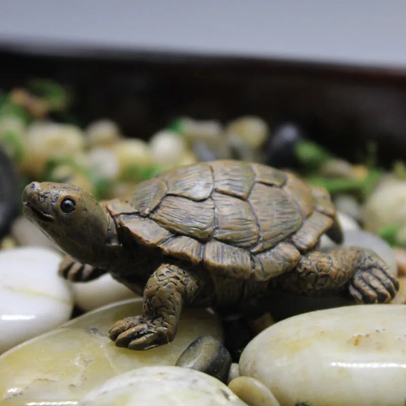 Green resin simulation turtle garden ornament for micro landscape decoration