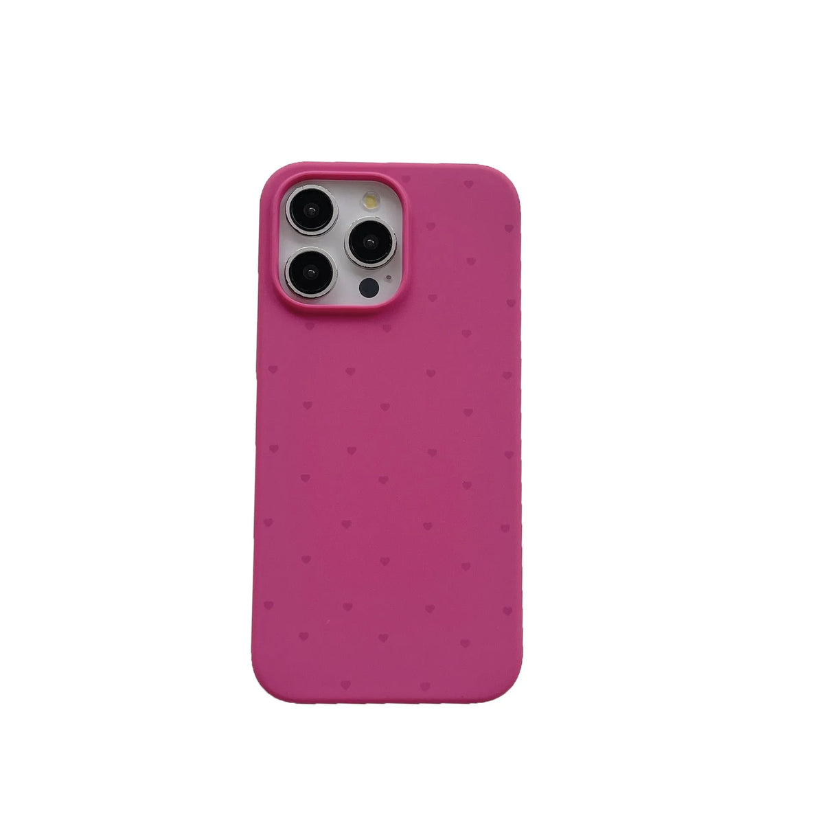 Love heart liquid silicone phone case for iPhone in grass purple with all-inclusive shockproof design
