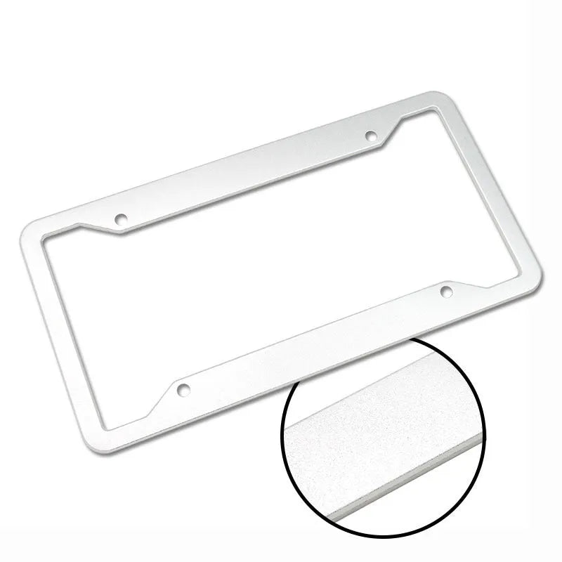 Aluminium alloy and stainless steel vehicle licence plate frame in black finish
