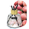 Creative glass bottle car perfume ornament for loose incense air freshening.