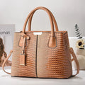 Women's large-capacity soft PU leather handbag in horizontal square shape, available in multiple colours, lightweight 540g