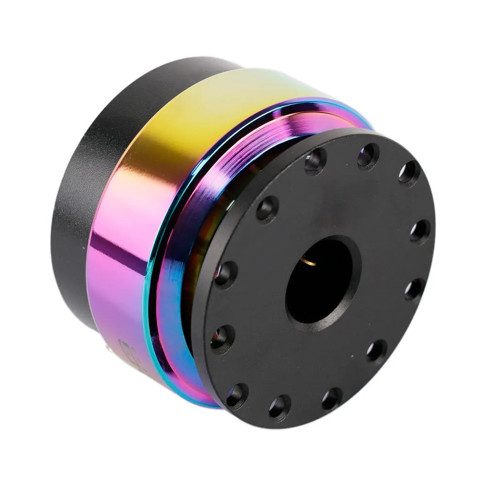 Colourful car steering wheel quick-release device with lock mechanism and heightening insole for automotive modification
