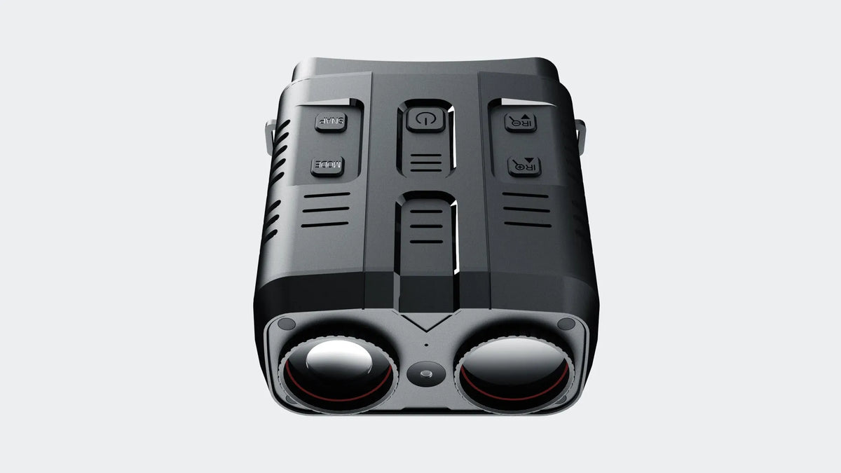Night vision binocular Model N009 with large screen and WiFi function on a dark background