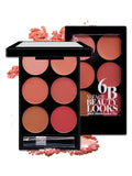 Six-colour blush palette in a 15g multicolour make-up tray for general skin types