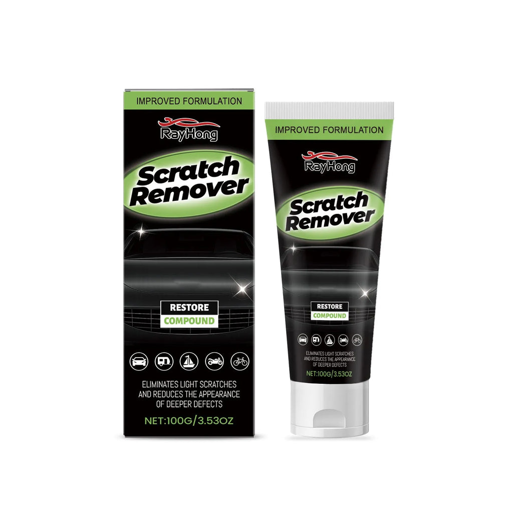 Car paint scratch recovery cream tube measuring 3.8x16.3cm with 100g nano coating formula