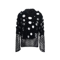 Black men's loose fit pullover hoodie with decorative pearls on the front of the hood.