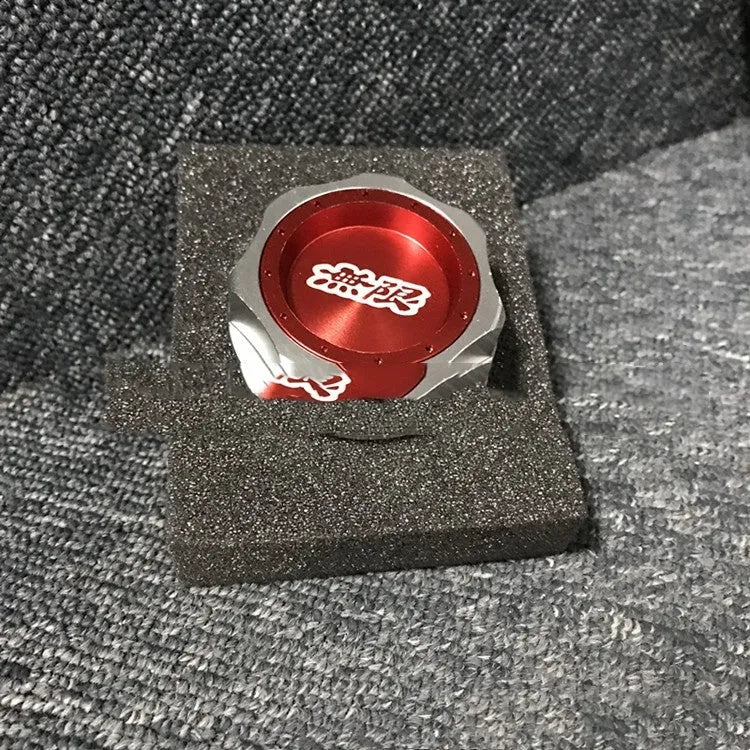 Aluminium alloy oil filter cap for Honda cars in red, blue, silver, black, purple, and gold colour options.