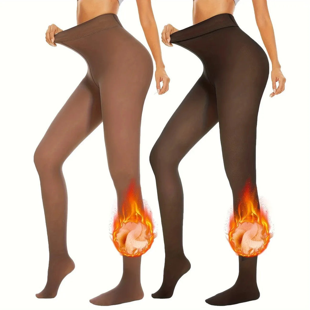 Women's anti-snagging keep-warm leggings in multiple colours with wool lining and lint-free nylon fabric