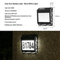 Solar powered waterproof doorplate light with LED digital display for outdoor house numbers
