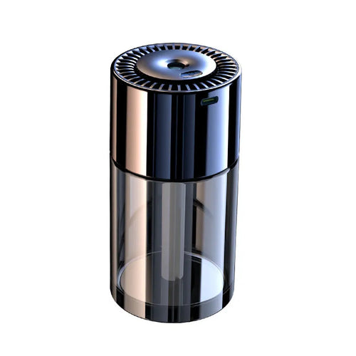 Glass AI intelligent spray perfume humidifier with USB plug, 12.7cm tall.