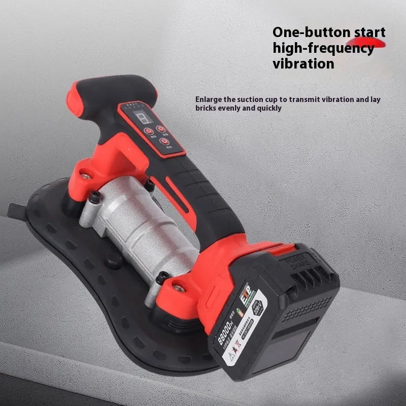 21V automatic tile laying machine with handle, designed for installing large format tiles up to 200cm.