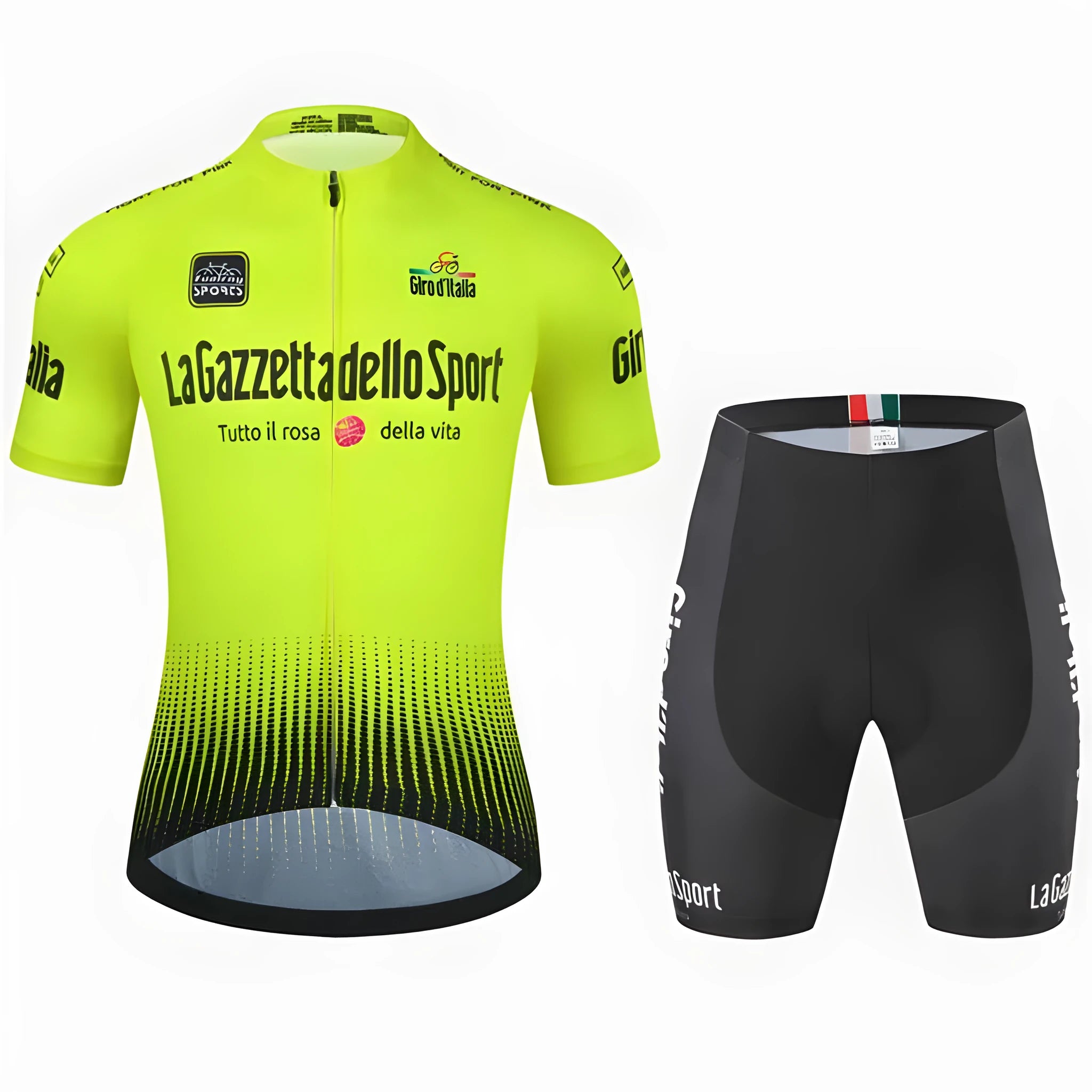 Cycling clothing loop road bike short sleeve suit in polyester fabric with breathable mesh design