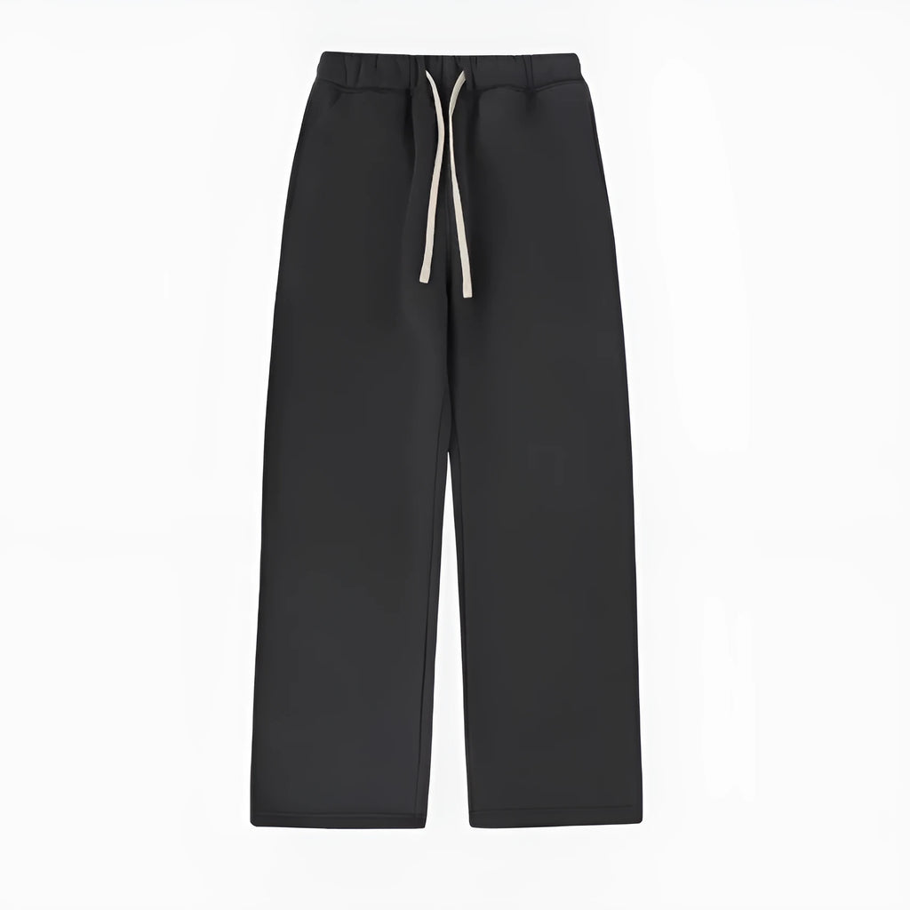 Men's fleece-lined sweatpants with elastic drawstring waist in multiple colour options
