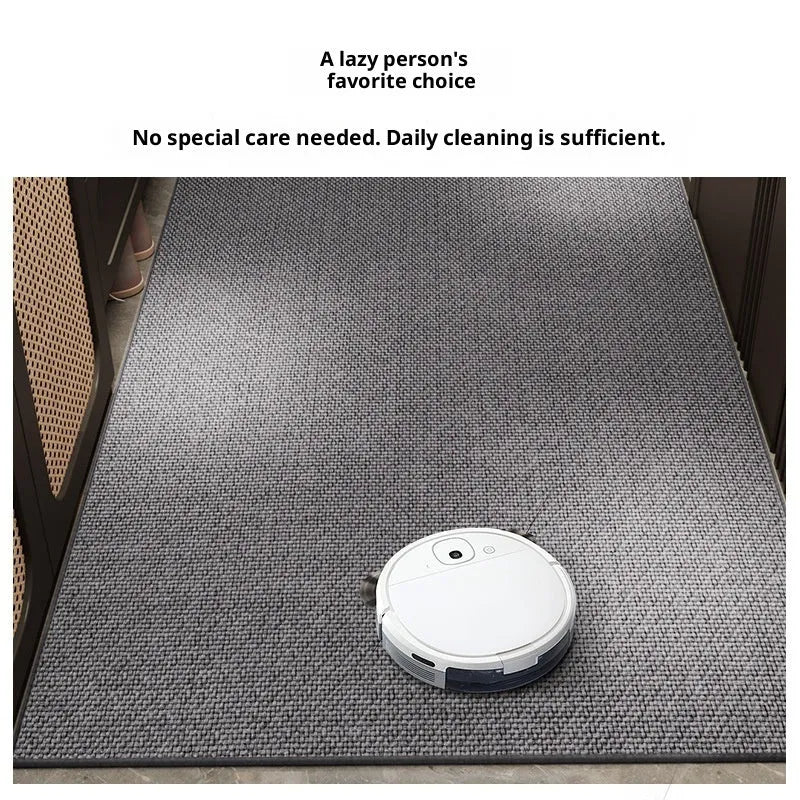 Linen floor mat 60x90cm solid colour doormat interlocking gray option for entrance