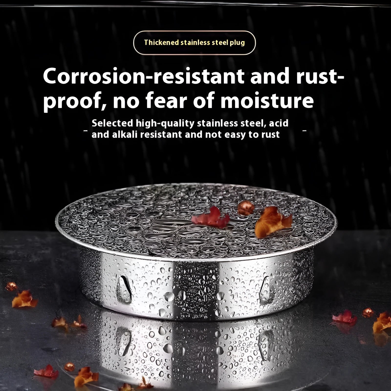 Stainless steel deodorant floor drain seal cover for 20mm-160mm pipes