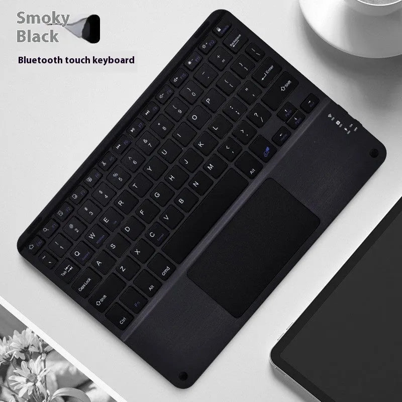 Square hat touch Bluetooth wireless charging keyboard showing full colour illumination in one of eight available colour options