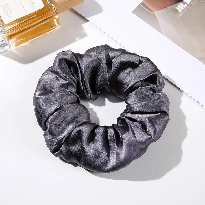 Handcrafted silk hair ring headband 6cm wide in multiple colours including black and navy blue