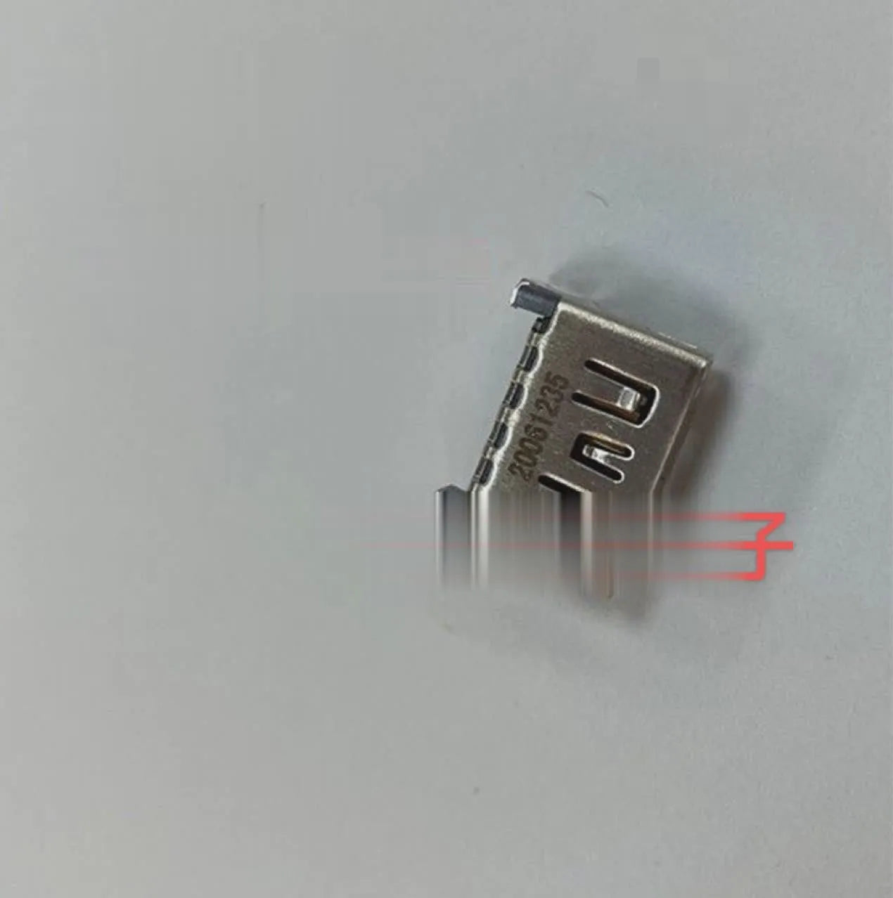 Silver HDMI interface host socket for game console connections