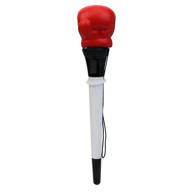 Four boxing press ejection pens with black ink and 0.7mm bullet tips