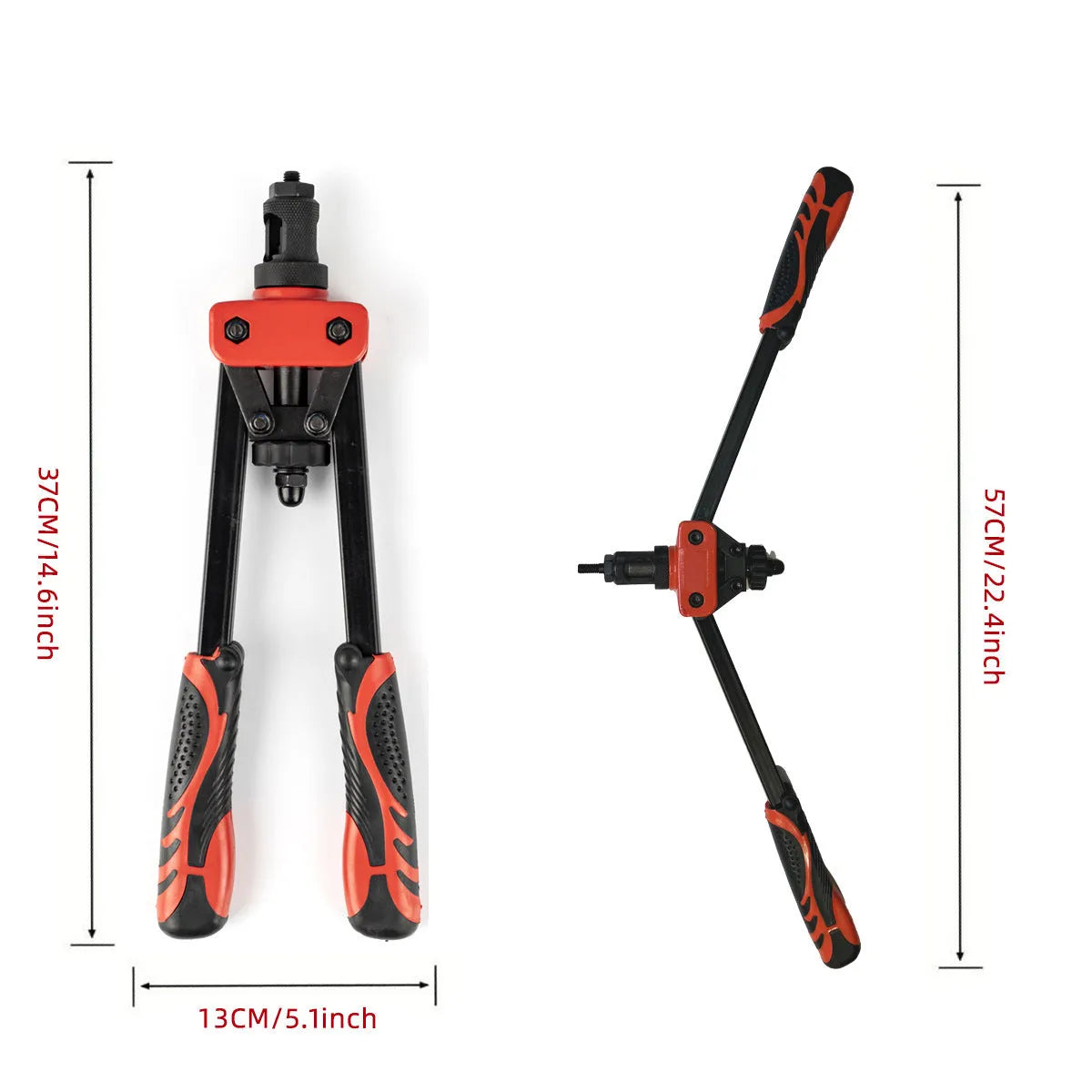 CQ14 alloy steel rivet nut tool with six interchangeable metric tips including M3 M4 M5 M6 M8 M10