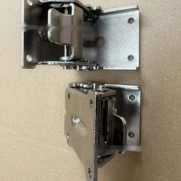 Folding hinge for furniture with adjustable 0 to 90 degree angle and self-locking mechanism.