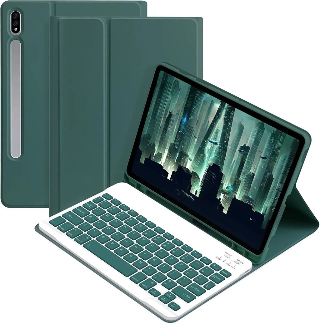 Samsung Galaxy Tab Bluetooth keyboard and mouse leather case set in six colour options