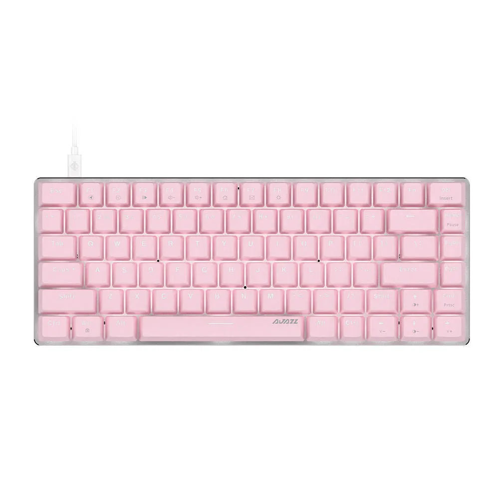 82-key mechanical gaming keyboard with RGB backlight on metal frame