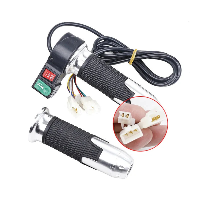 Three-wheel electric car accelerator transfer handle with three-speed rotating mechanism in multiple colour options