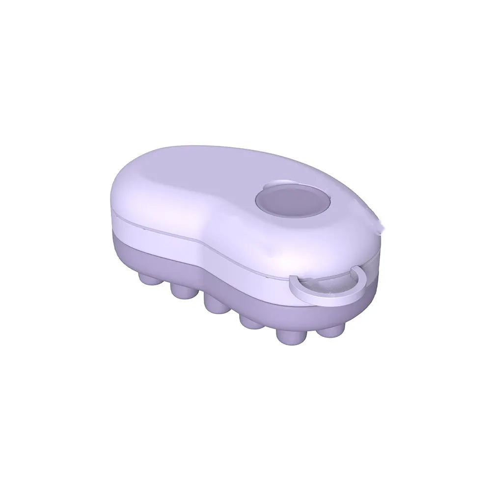 Silicone head therapy ice compress massage comb in black and blue with 125ml capacity