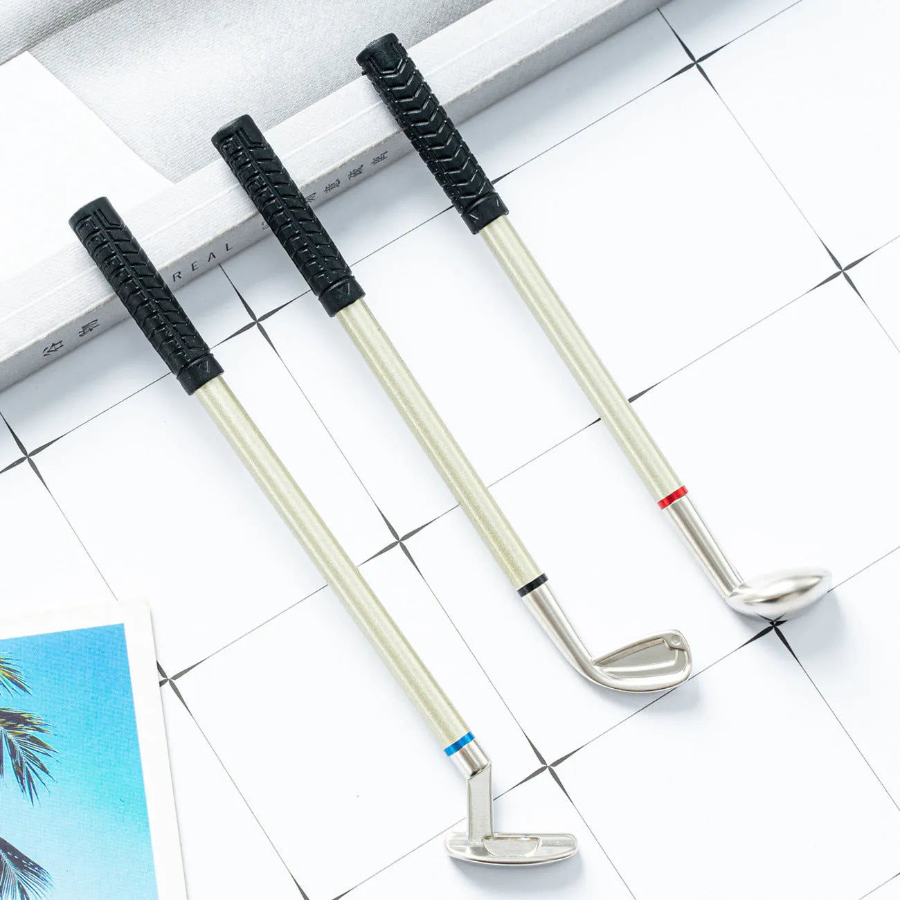 Three metal ballpoint pens with 0.7mm bullet-type heads in gift packaging
