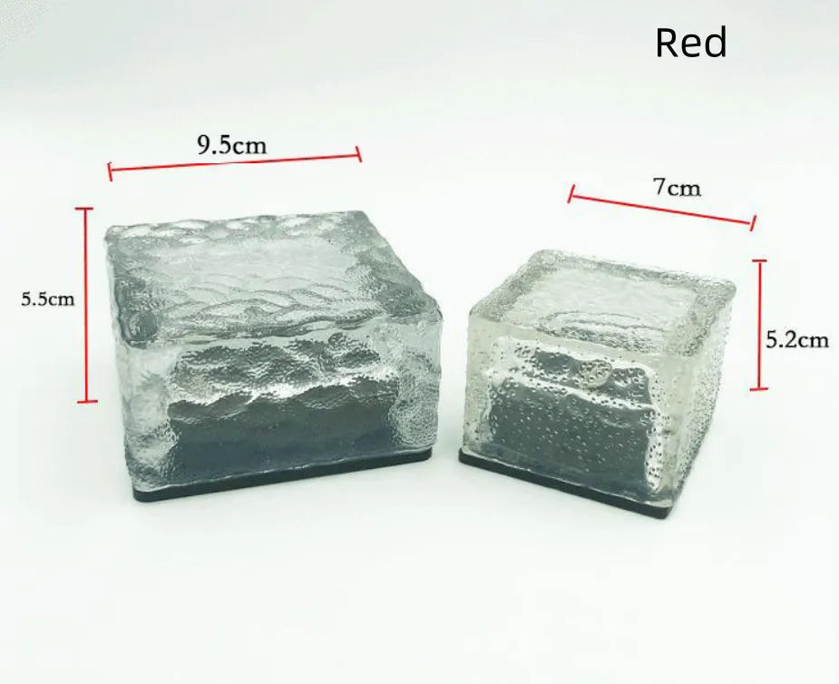 Solar LED floor tile light 10x10cm acrylic top aluminium frame garden path lighting warm white