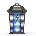 Black outdoor mosquito catcher with UV light and electric shock grid for large garden areas
