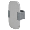Gray detachable dog nail file with EVA and polyester surface, 16x14x2.5cm compact size, on plain background