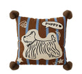 Cartoon animal print sofa cushion pillow in blue, brown, or white with three size options