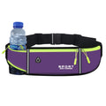 Waterproof Oxford cloth running belt bag in multiple colours, showing anti-theft design and pocket options.