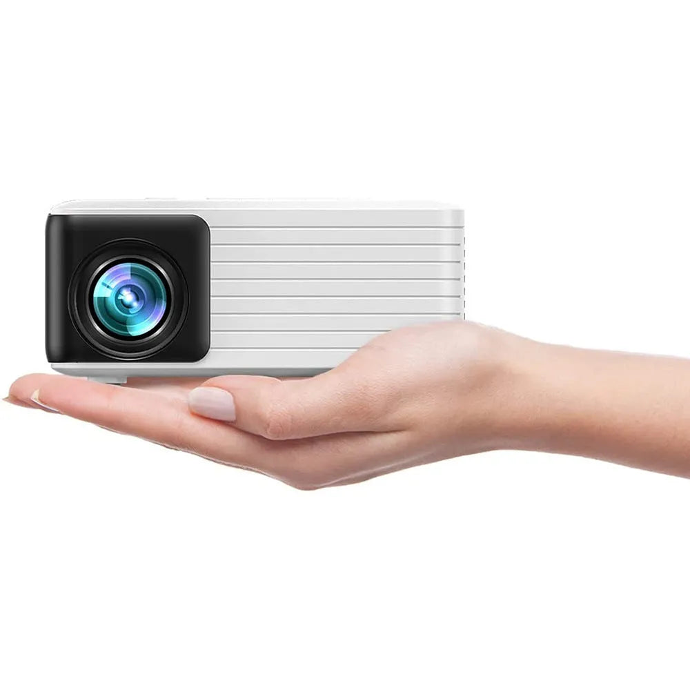 WIFI wireless projector with Bluetooth, 720p HD, Smart Android, 3200 lumens brightness, white finish