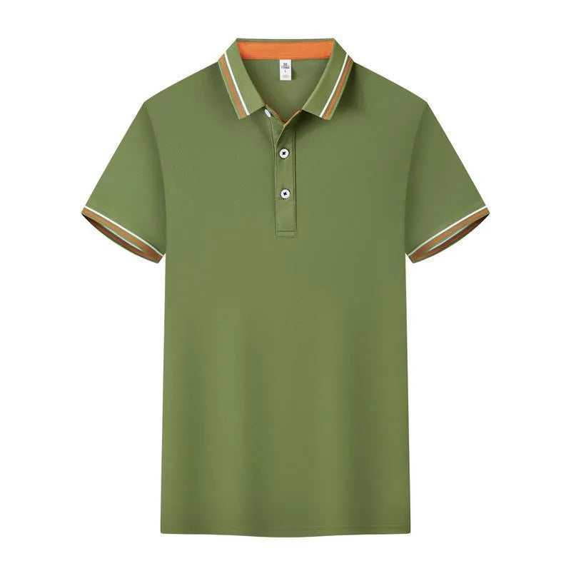 Polo cotton workwear with collar and short sleeves in slim fit, cotton blend fabric, multiple colours