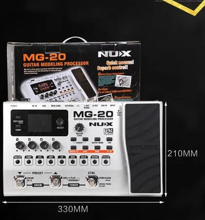 MG-20 Electric Guitar Effector multi-effects pedal with tuner, drum machine, looper, and MP3/WAV player