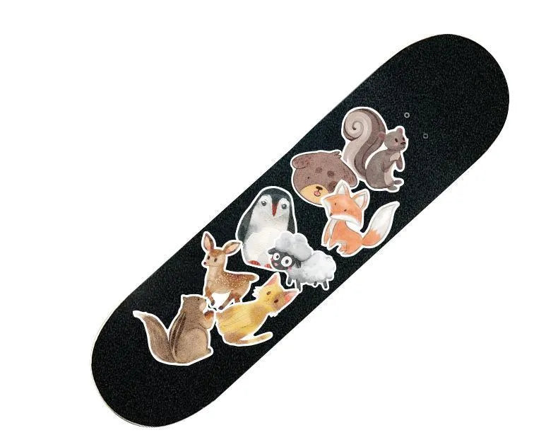 36 piece set of large retro beach stickers with surfing and travel designs in 6-10cm sizes