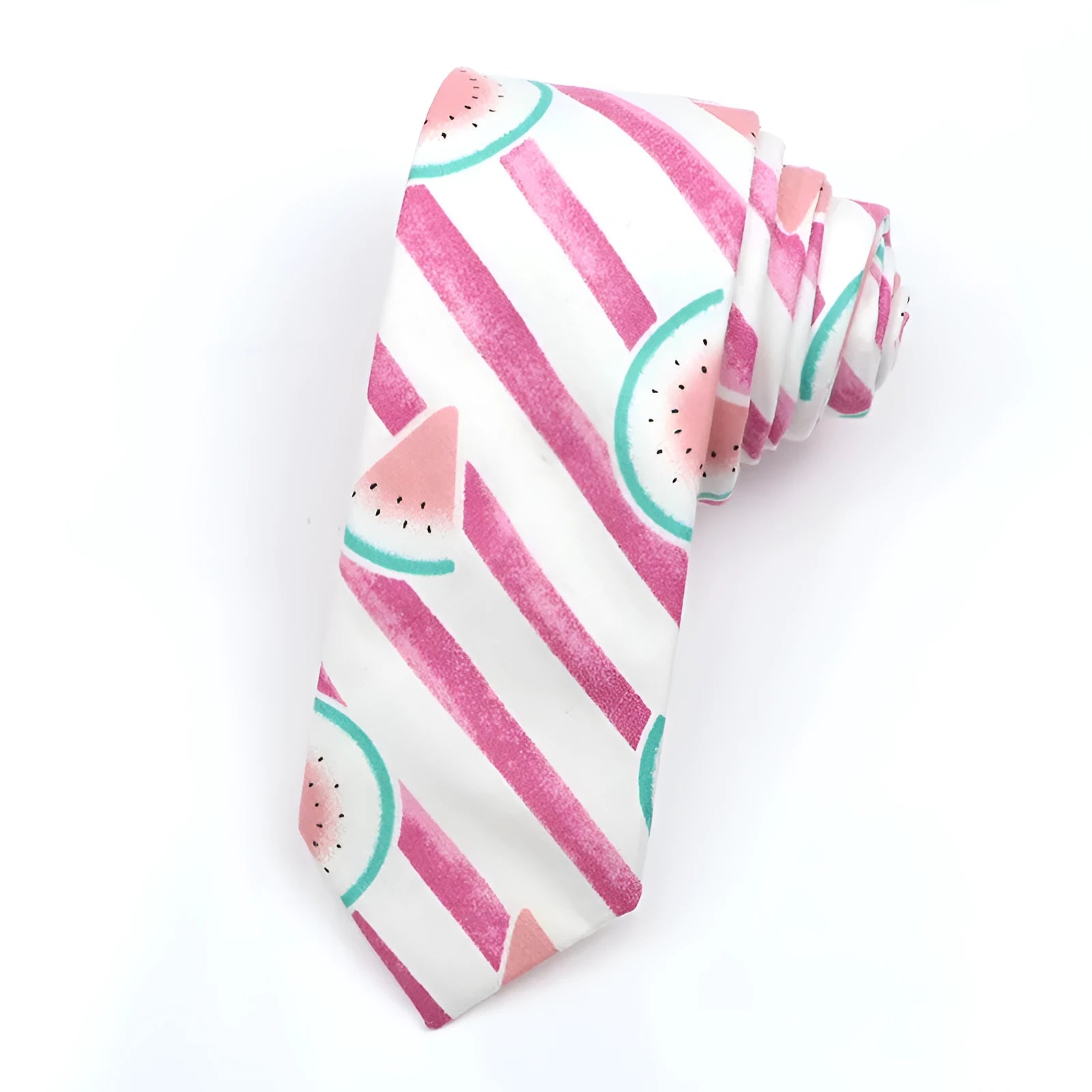 Narrow cotton bow tie with Korean-style cartoon patterns in multiple colour options