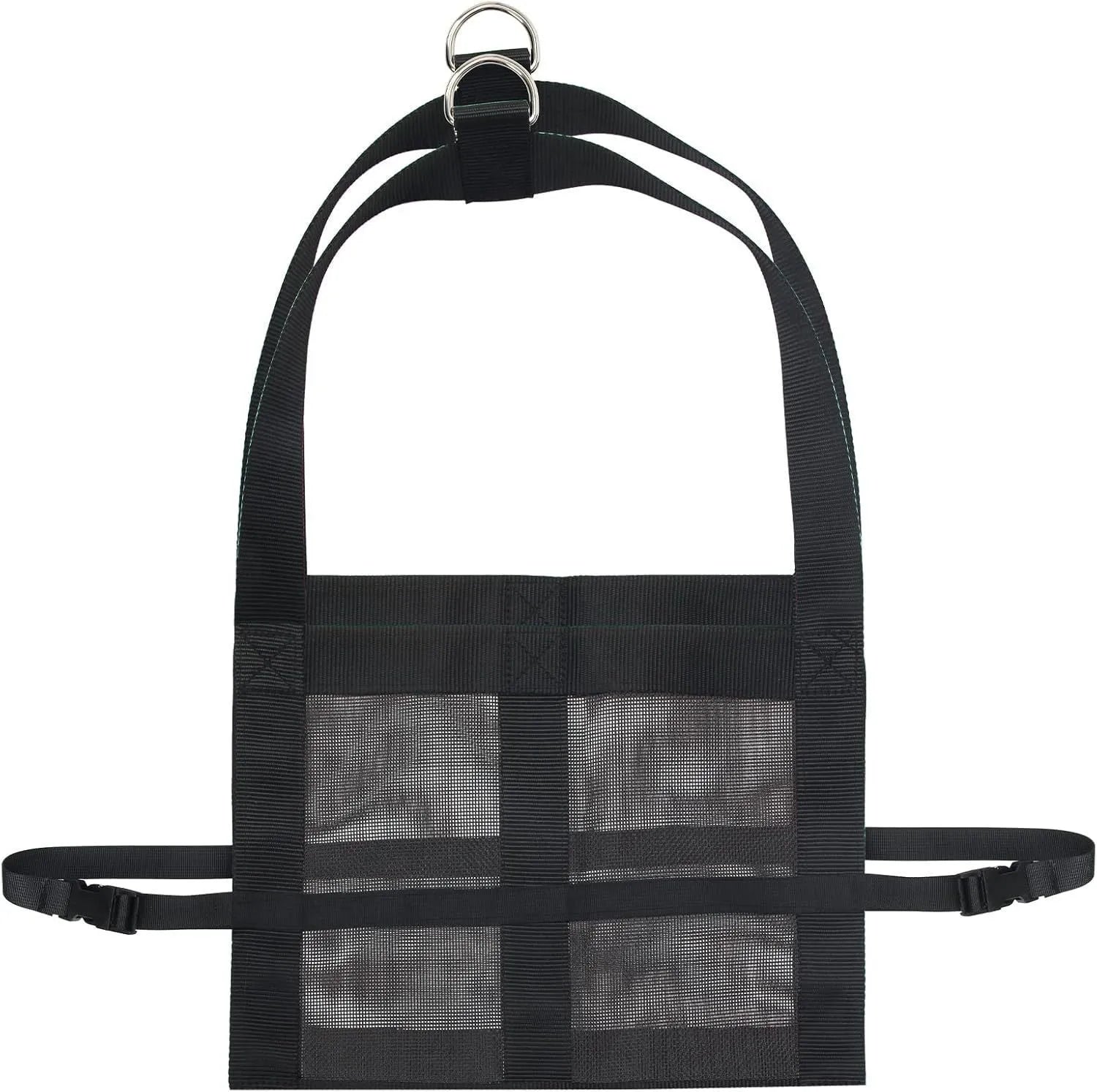 Black livestock weighing sling measuring 35cm wide by 150cm long for calves and large dogs