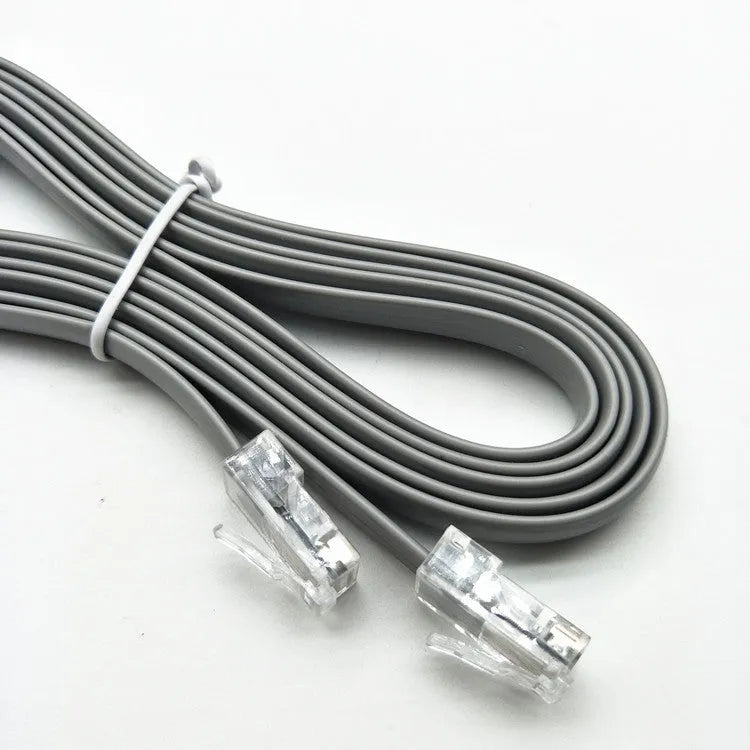 Grey CAT6 Ethernet cable with RJ45 connectors, 2 metres long.