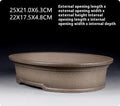 Handmade antique oval bonsai flower pot in purple sand clay for succulents