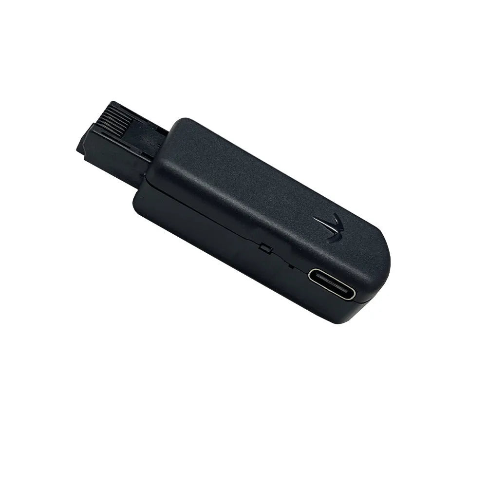 Black JB Tool USB adapter for Nintendo Switch with Ethernet port measuring 81x51x20mm