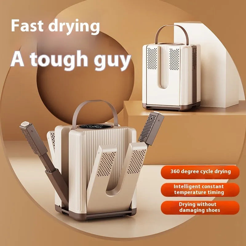 150W intelligent timing shoe dryer with EU plug for home use, 220V electric footwear dryer
