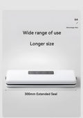 White compact automatic vacuum sealer machine with wireless charging capability for food preservation
