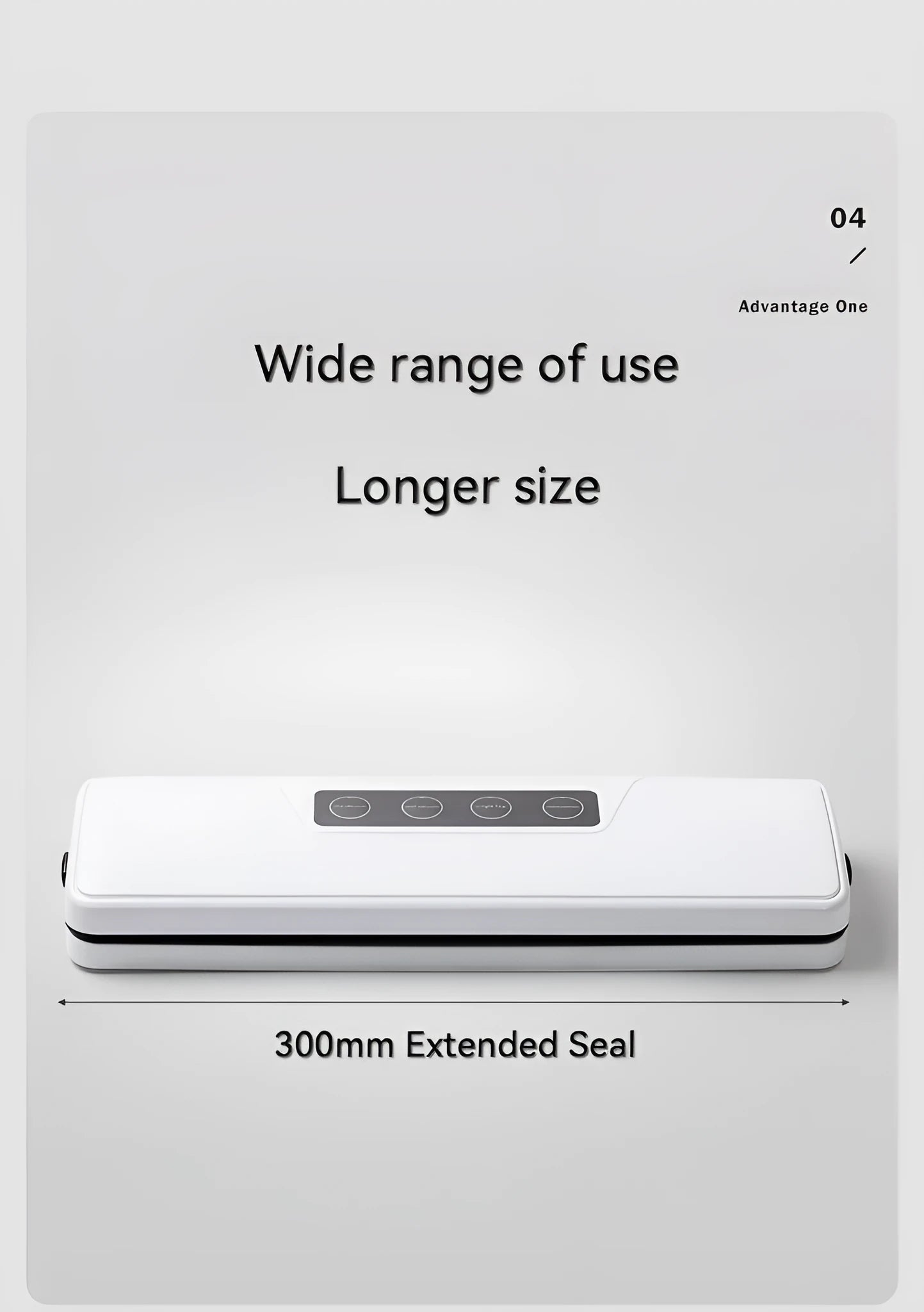 White compact automatic vacuum sealer machine with wireless charging capability for food preservation