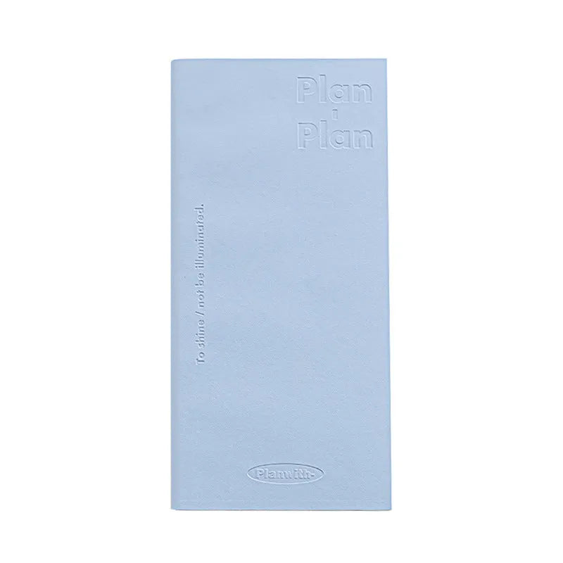 Embossed simple visual metre book notebook with paper cover in five colour options showing 80 sheets of white cow paper