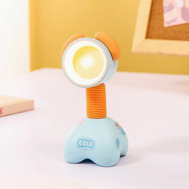 Cartoon character DIY small night lamp with magnetic base on a desktop