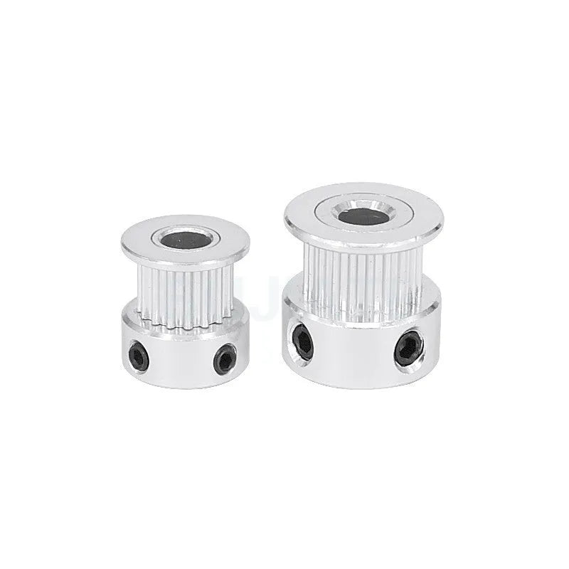 White stainless steel 2GT timing belt wheel extrusion gear for 3D printer accessories with 16 or 20 teeth and 5mm to 8mm inner holes